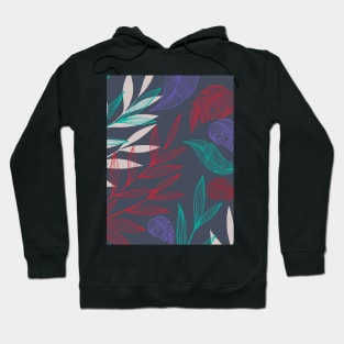 Pattern with tropical plants Hoodie